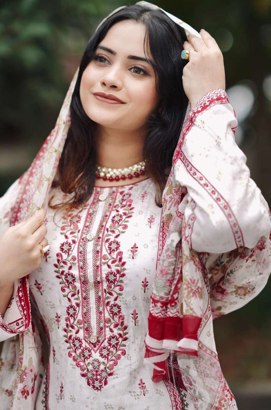  D no:-3408 SCARLET LAWN COLOR by JIHAN 